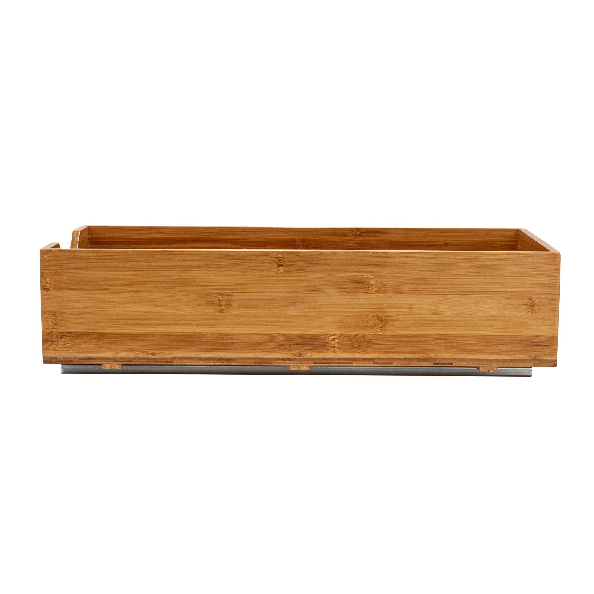 Household Essentials Glidez Bamboo & Steel Slide-Out Storage Organizer